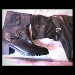 Black Michael Kors Biker Style boots size 10
